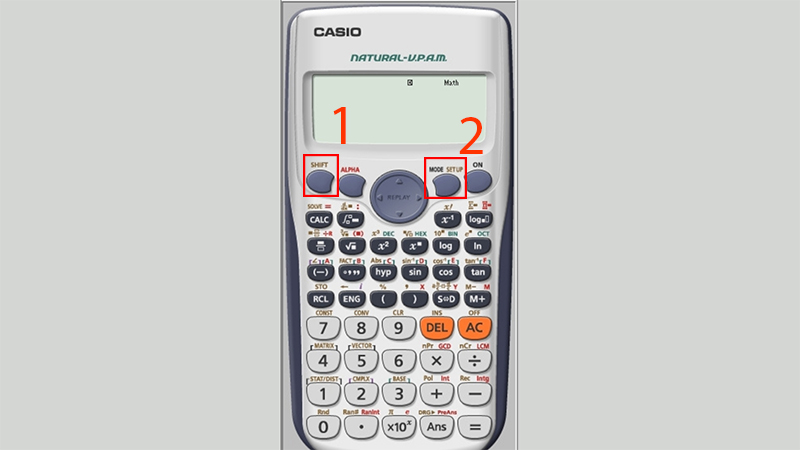 Chọn Shift và chọn Mode Setup